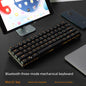 RK61 Wireless Bluetooth Three-Mode Mechanical Keyboard RGB Backlit Black and Green Black Tea Axis Notebook Tablet iPad Keyboard